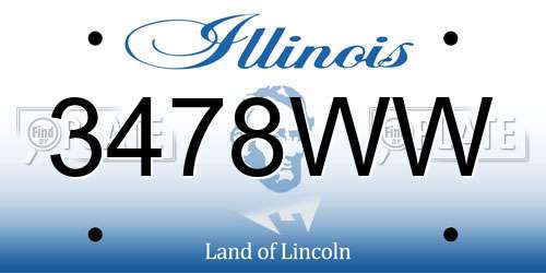 3478WW Illinois License Plate