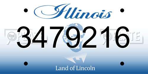 3479216 Illinois License Plate