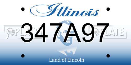 347A97 Illinois License Plate