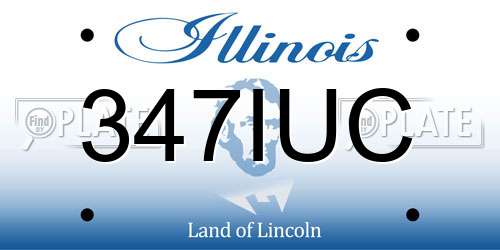 347IUC Illinois License Plate