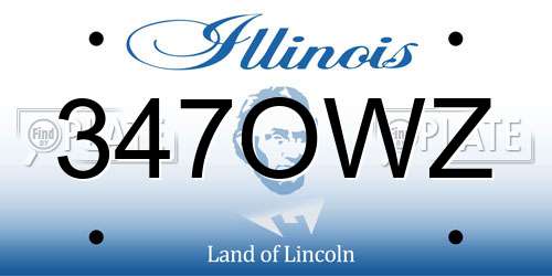 347OWZ Illinois License Plate