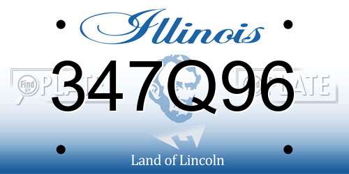 347Q96 Illinois License Plate