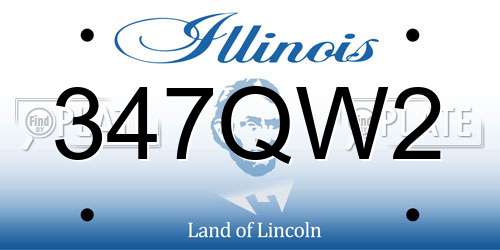 347QW2 Illinois License Plate