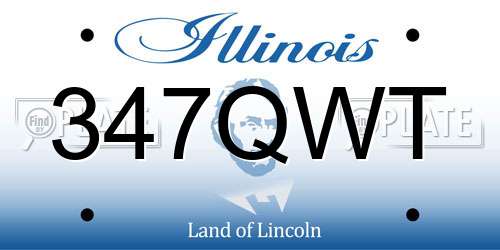 347QWT Illinois License Plate