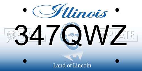 347QWZ Illinois License Plate