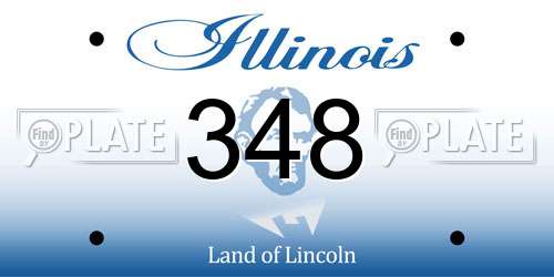 348 Illinois License Plate