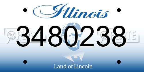 3480238 Illinois License Plate