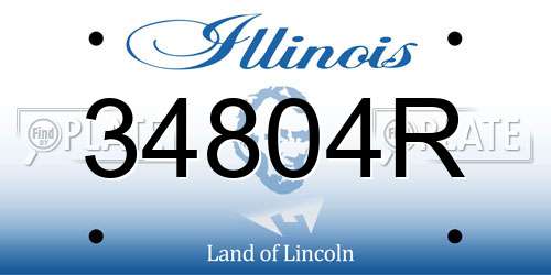 34804R Illinois License Plate
