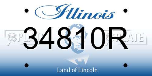 34810R Illinois License Plate