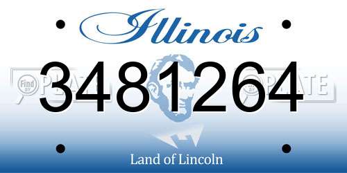 3481264 Illinois License Plate