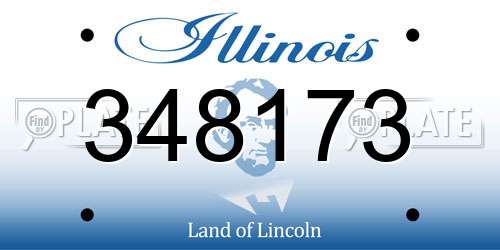 348173 Illinois License Plate