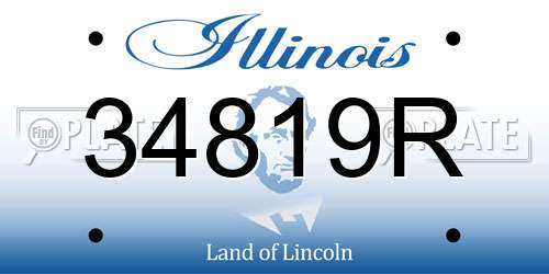 34819R Illinois License Plate