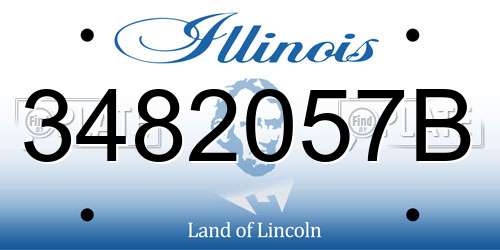 3482057B Illinois License Plate