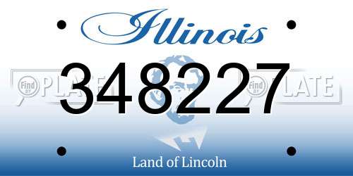 348227 Illinois License Plate
