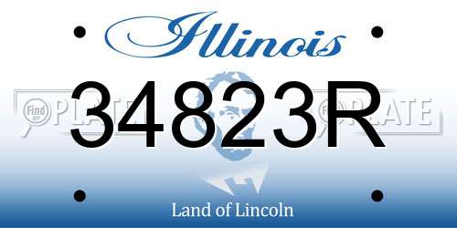 34823R Illinois License Plate