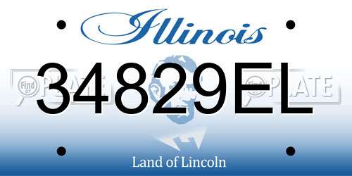 34829EL Illinois License Plate
