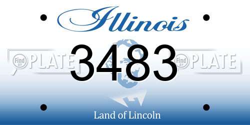 3483 Illinois License Plate