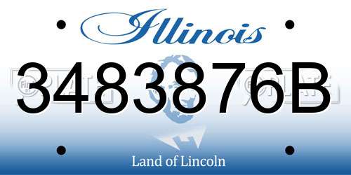 3483876B Illinois License Plate
