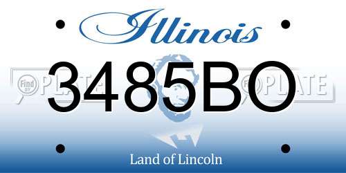 3485BO Illinois License Plate