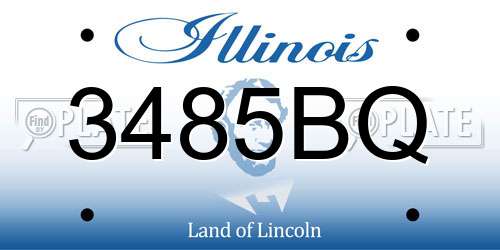 3485BQ Illinois License Plate