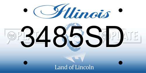 3485SD Illinois License Plate