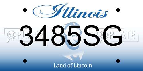 3485SG Illinois License Plate