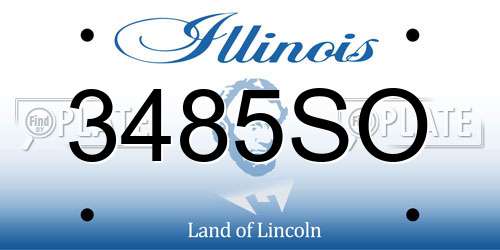 3485SO Illinois License Plate