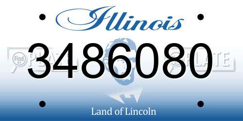 3486080 Illinois License Plate