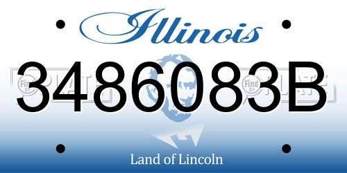 3486083B Illinois License Plate