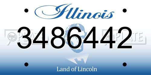 3486442 Illinois License Plate