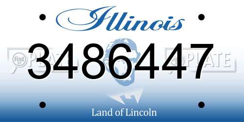 3486447 Illinois License Plate