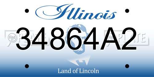 34864A2 Illinois License Plate