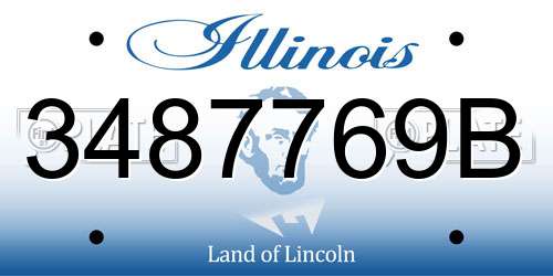 3487769B Illinois License Plate