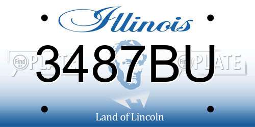 3487BU Illinois License Plate