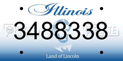 3488338 Illinois License Plate