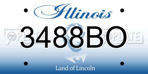3488BO Illinois License Plate