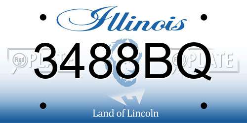 3488BQ Illinois License Plate
