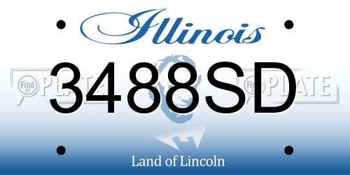 3488SD Illinois License Plate