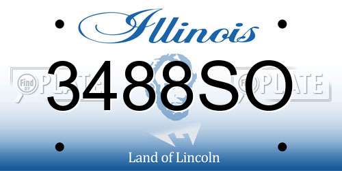 3488SO Illinois License Plate