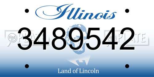 3489542 Illinois License Plate