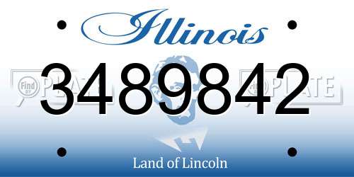 3489842 Illinois License Plate