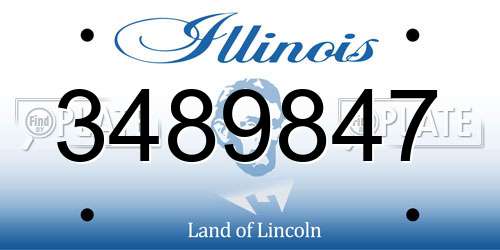 3489847 Illinois License Plate