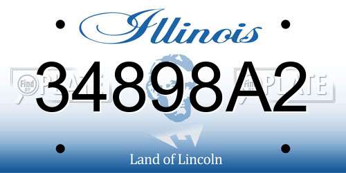 34898A2 Illinois License Plate