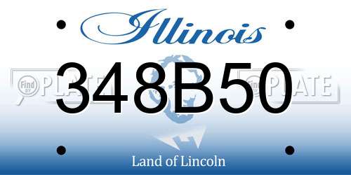 348B50 Illinois License Plate
