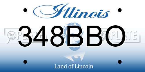 348BBO Illinois License Plate