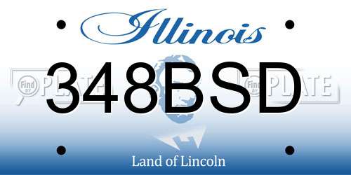 348BSD Illinois License Plate