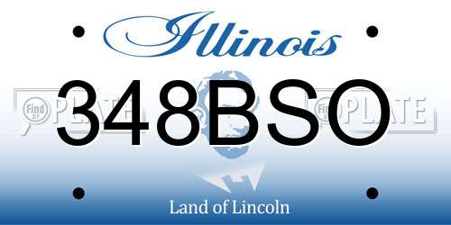 348BSO Illinois License Plate