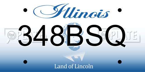 348BSQ Illinois License Plate