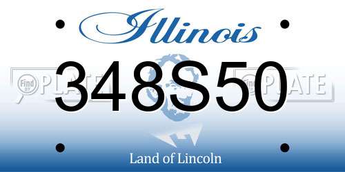 348S50 Illinois License Plate