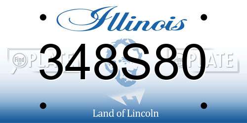 348S80 Illinois License Plate